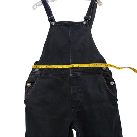 Neuw Sister Ray Overalls in Black 6 raw hem punk goth relaxed slouchy - Picture 6 of 13